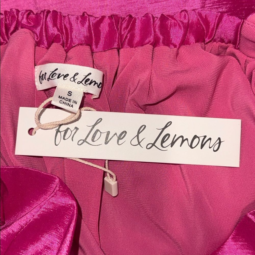NWT FOR LOVE & LEMONS SELENA MINI DRESS Hot Pink Small - Picture 11 of 12